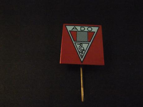 ADO Den Haag voetbalclub logo op driehoek ( rood)